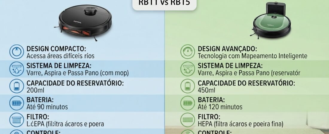 Mondial RB-11 vs. RB-15: Qual Robô Aspirador Escolher? Comparativo.